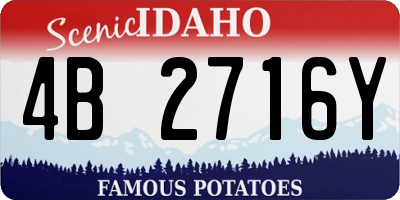 ID license plate 4B2716Y