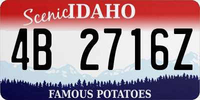 ID license plate 4B2716Z