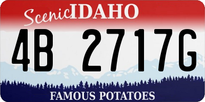 ID license plate 4B2717G