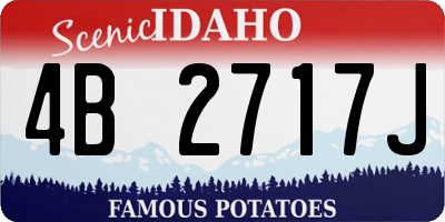 ID license plate 4B2717J