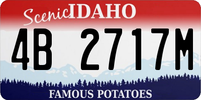 ID license plate 4B2717M