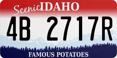 ID license plate 4B2717R