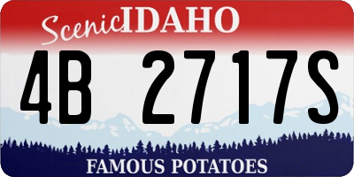 ID license plate 4B2717S