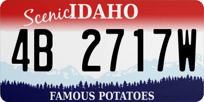ID license plate 4B2717W