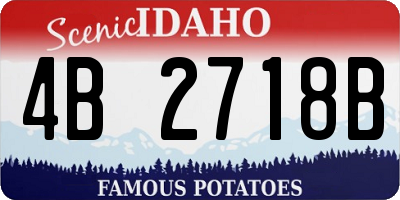 ID license plate 4B2718B