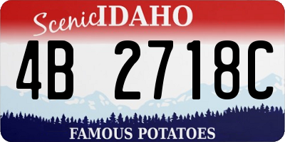 ID license plate 4B2718C