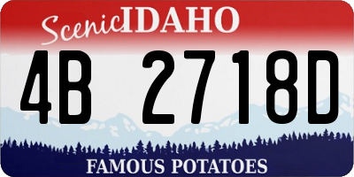 ID license plate 4B2718D