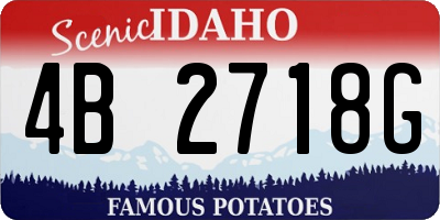ID license plate 4B2718G