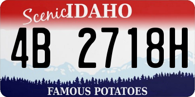 ID license plate 4B2718H