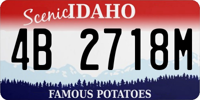 ID license plate 4B2718M
