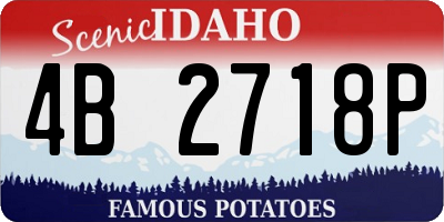 ID license plate 4B2718P