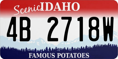 ID license plate 4B2718W
