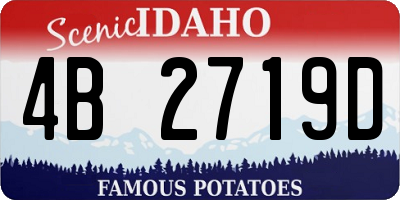 ID license plate 4B2719D
