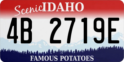 ID license plate 4B2719E