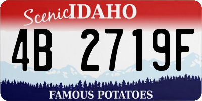 ID license plate 4B2719F