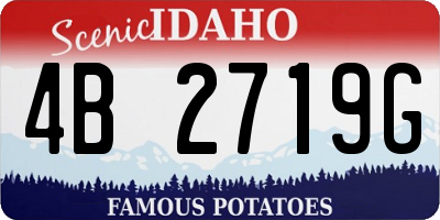 ID license plate 4B2719G