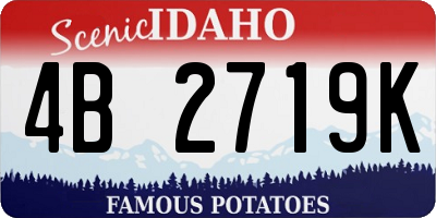 ID license plate 4B2719K