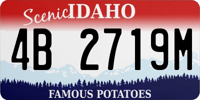 ID license plate 4B2719M