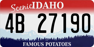 ID license plate 4B2719O