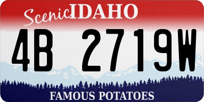 ID license plate 4B2719W