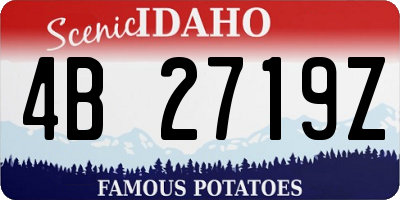 ID license plate 4B2719Z