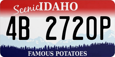 ID license plate 4B2720P