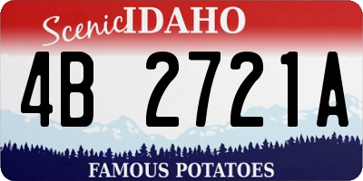 ID license plate 4B2721A