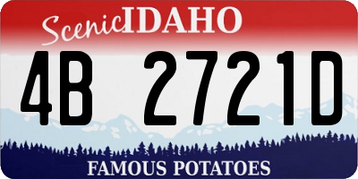 ID license plate 4B2721D
