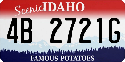 ID license plate 4B2721G