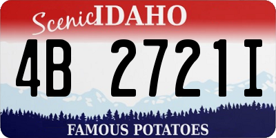 ID license plate 4B2721I