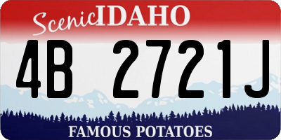 ID license plate 4B2721J