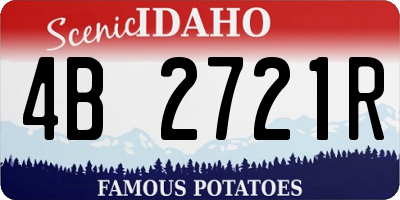 ID license plate 4B2721R