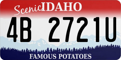 ID license plate 4B2721U