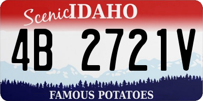 ID license plate 4B2721V