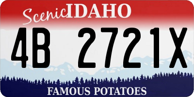 ID license plate 4B2721X
