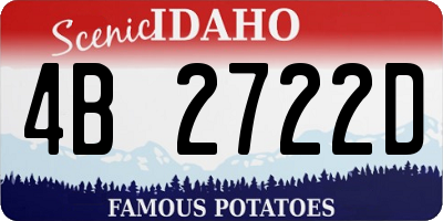 ID license plate 4B2722D