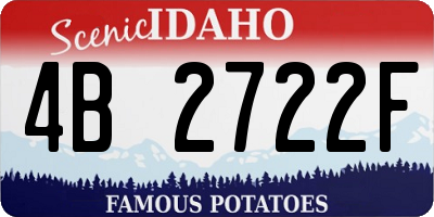 ID license plate 4B2722F