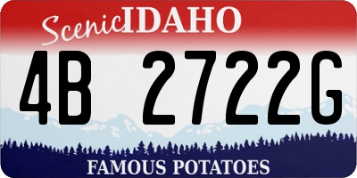 ID license plate 4B2722G