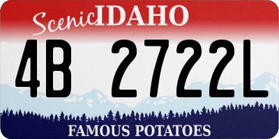ID license plate 4B2722L