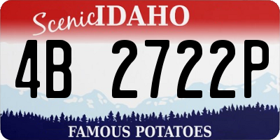 ID license plate 4B2722P