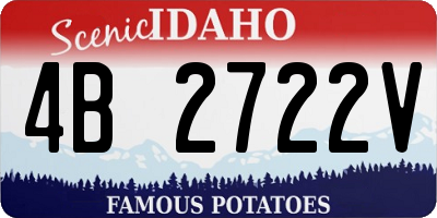 ID license plate 4B2722V