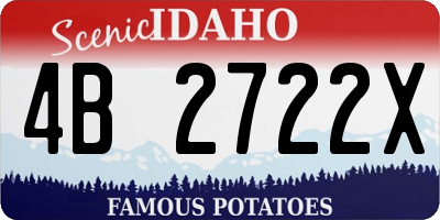 ID license plate 4B2722X