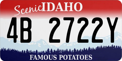 ID license plate 4B2722Y