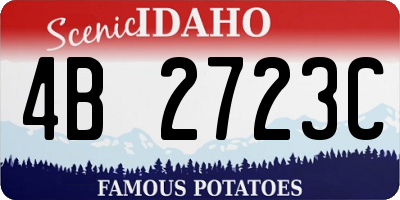 ID license plate 4B2723C