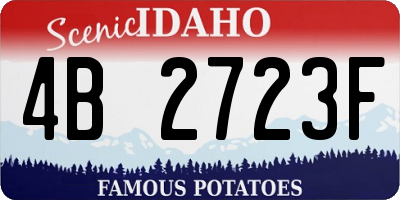 ID license plate 4B2723F