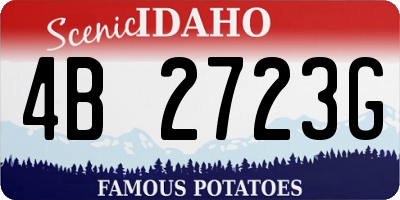 ID license plate 4B2723G