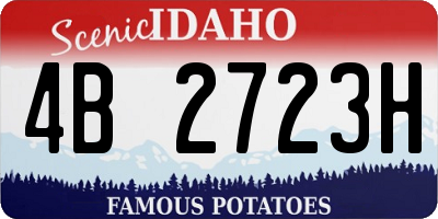 ID license plate 4B2723H