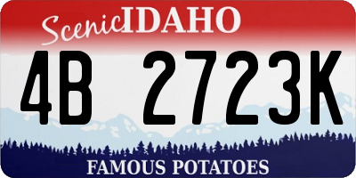 ID license plate 4B2723K