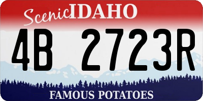 ID license plate 4B2723R