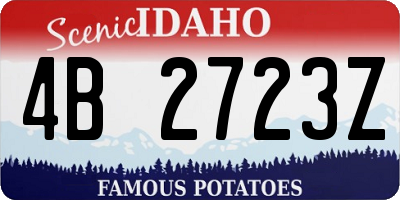ID license plate 4B2723Z